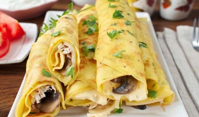 Блины с курицей и грибами, рецепт с фото пошагово - Нямбург.ру