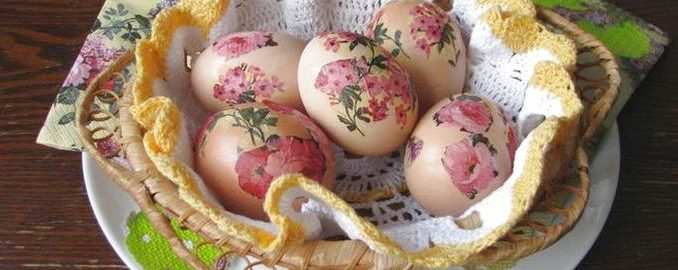 Декупаж пасхальных яиц салфетками своими руками