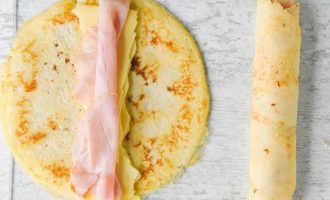 Блинчики с ветчиной