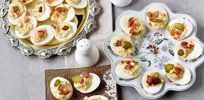 Рецепт фаршированных яиц с фото пошагово Фаршированные яйца с беконом, рецепт с фото пошагово Нямбург.ру