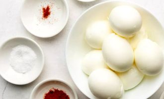 Фаршированные яйца с сыром - ингредиенты