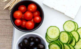 Канапе - Греческий салат - ингредиенты