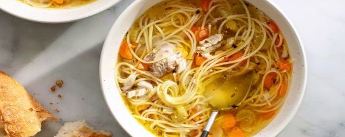 Куриный суп со спагетти