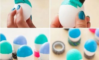 Яйца окрашеные в краске