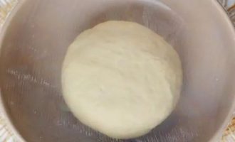Переложите тесто в смазанную маслом миску, накройте полиэтиленовой пленкой и поставьте в теплое место примерно на 30 минут, чтобы оно поднялось.