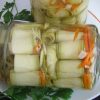 Рулетики из кабачков маринованные