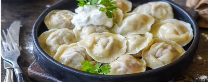 Русские пельмени с мясным фаршем