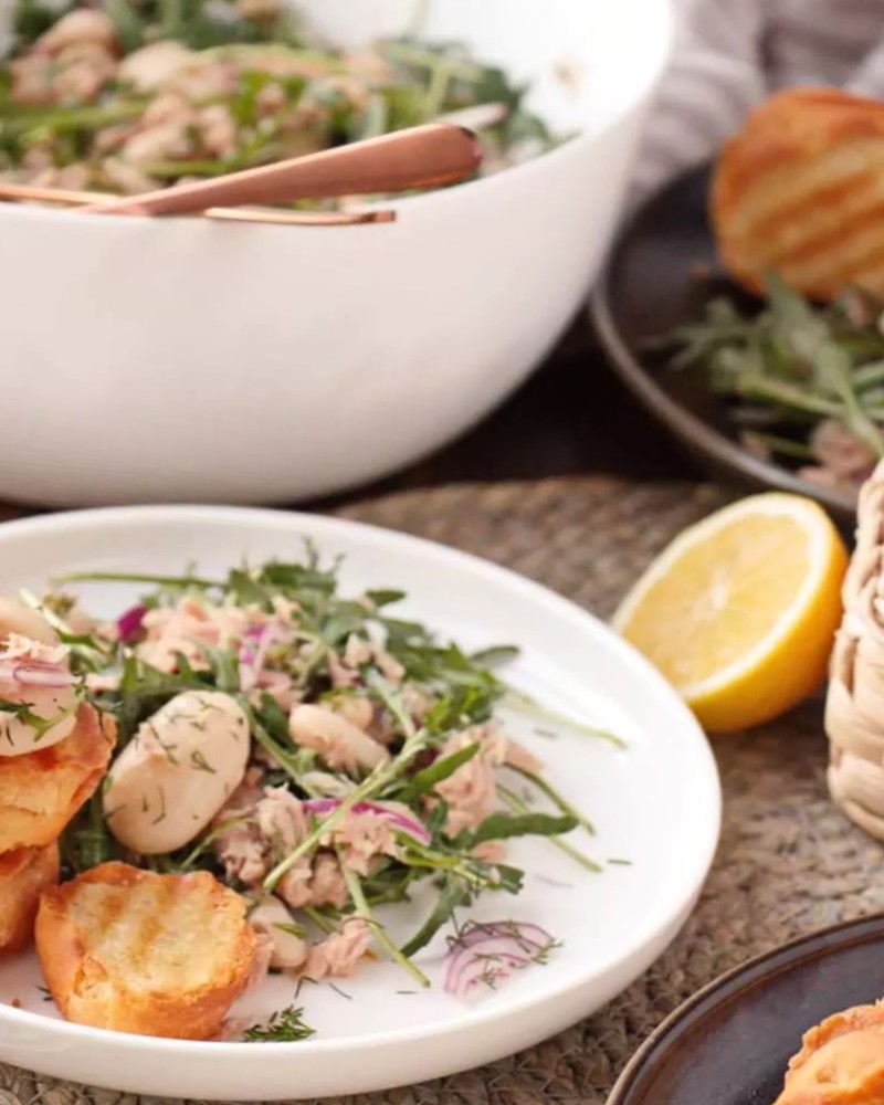 Салат из тунца и фасоли - пошаговый рецепт