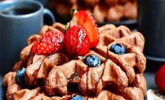 Шоколадные вафли с овсяными хлопьями