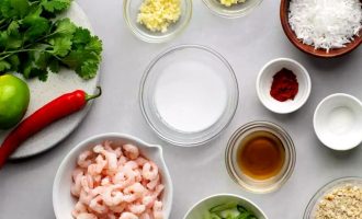 Тайский салат с креветкой - ингредиенты
