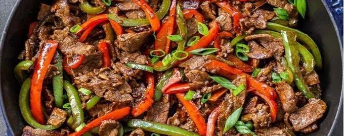 Мясо по-китайски: говядина с болгарским сладким перцем